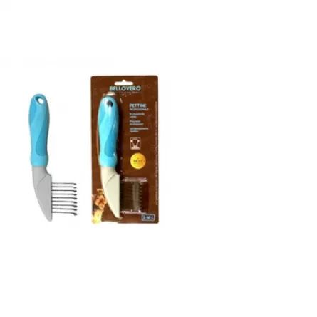 Pieptene descalcit blana  caini, profesional si durabil, de culoare albastra.