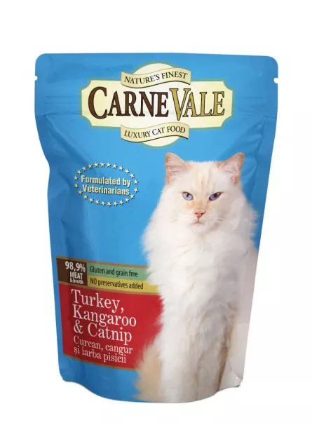 Carnevale Cat Plic Curcan Cangur Iarba Pisicii 85 g