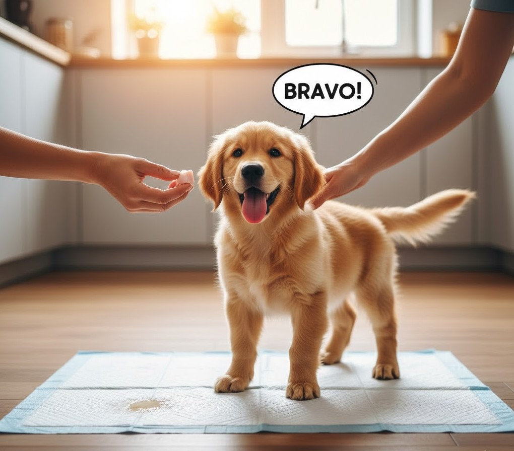 covorase absorbante caini - dresaj cu recompense
