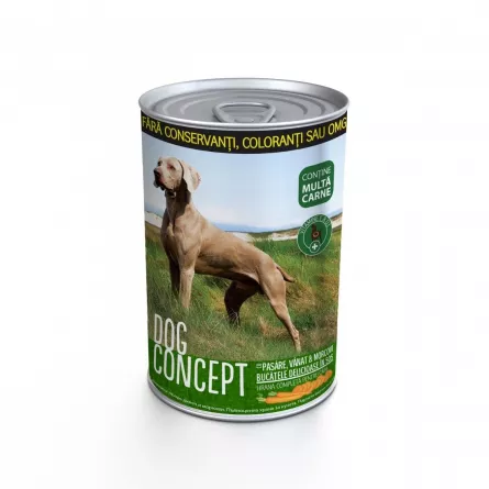 Dog concept cons pasare/vânat/morcovi 415 g