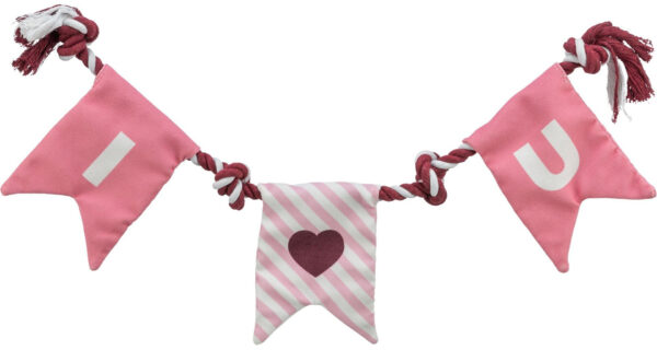 Jucărie pentru câini - Sfoară cu noduri Valentine’s 50 cm