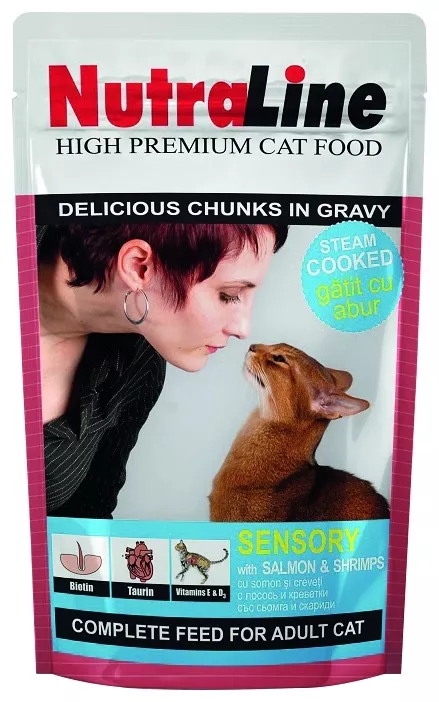 Nutraline cat plic sensory somon/creveți 100 g