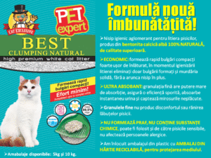 Pet Expert Nisip Best Clumping Natural 5 L este un nisip pentru pisici.