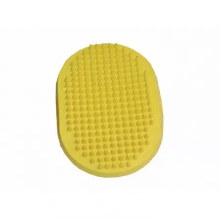 Pet Expert Perie Cauciuc Ovala, de culoare galbena.