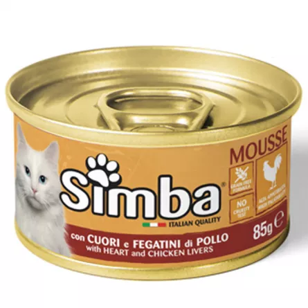 Simba cat mousse inima/pui/ficat 85 g