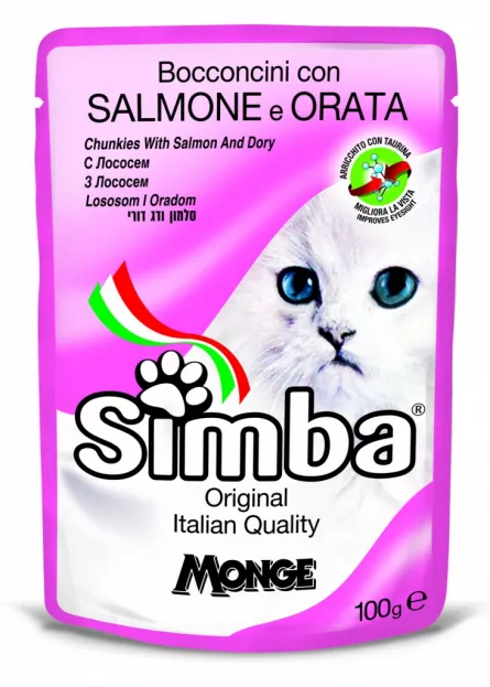 Simba cat plic somon/dorada 100 G