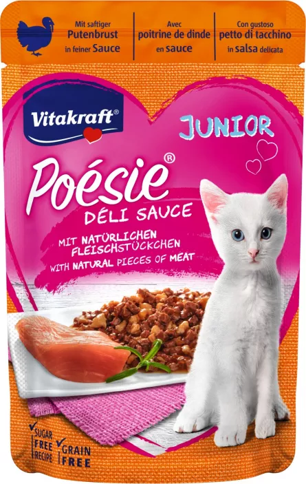 Vitakraft plic poesie sauce curcan junior 85 g