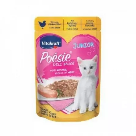 Vitakraft plic poesie sauce pui junior 85 g